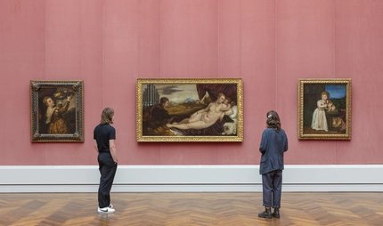 Exhibition space in the museum Gemäldegalerie in Berlin