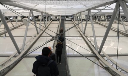 Tour in the Olympic Stadium with a group Scaffold of the Olympiic Stadium