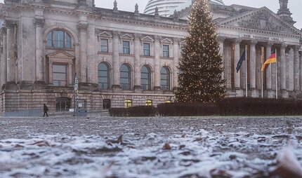Reichstag in Berlin in winter