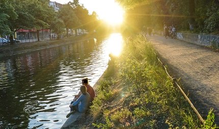 Landwehrkanal with a sunset