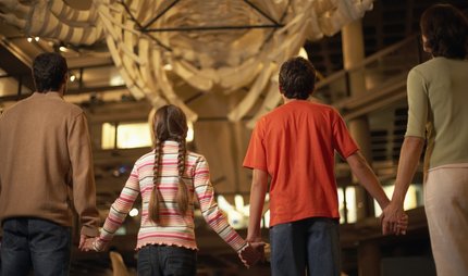 Family Enjoying a Museum Exhibit