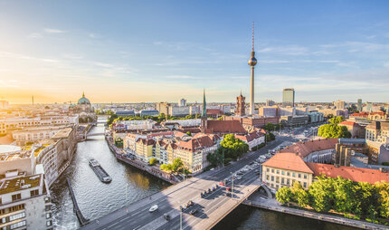 Panorama di Berlino con vista sulla Torre della Televisione 