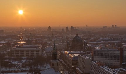Berlinpanorama im Sonnenuntergang