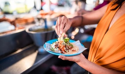Taco aus einem Foodtruck
