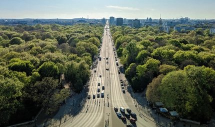 High Angle View Of Berlin Shot From Victory Column In Tiergarten