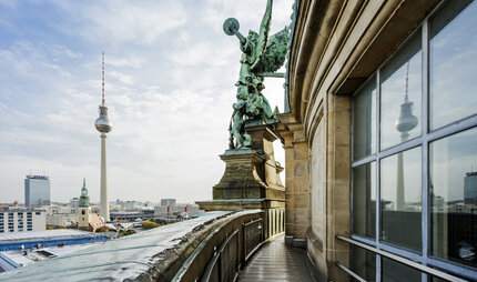 View from the Berlin Cathedral over the cultural centre of Berlin with the TV Tower