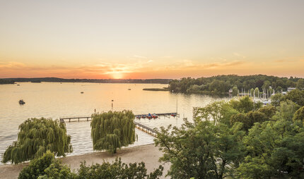Lake Wannsee in Berlin at sunset 